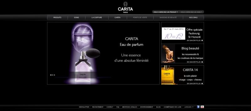 Carita groupe Shisheido - page d'accueil